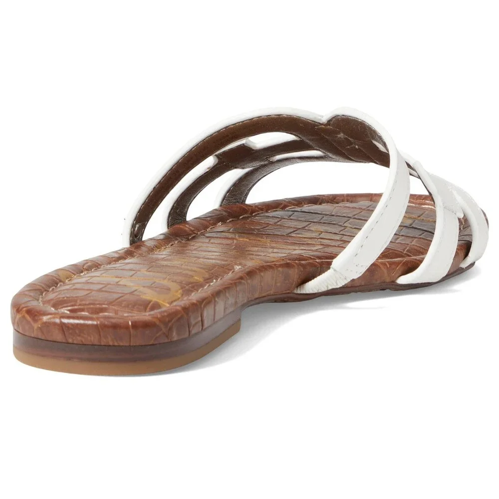 Sam Edelman Bay I5506L1100 Sandals Girls US 12 M White Leather Slide HTAT1767